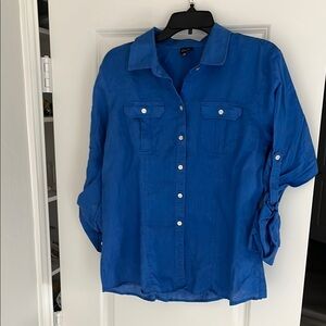 Blue Saks Fifth Avenue Button-Up Shirt